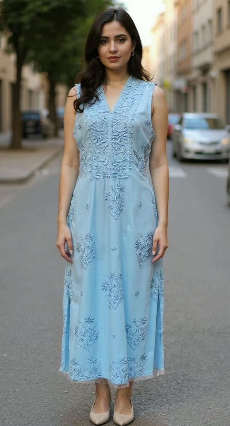 BREEZE- Supernet Straight Maxi Dress