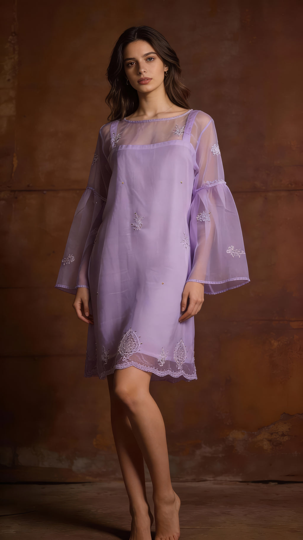Whisper Chikankari Organza Dress
