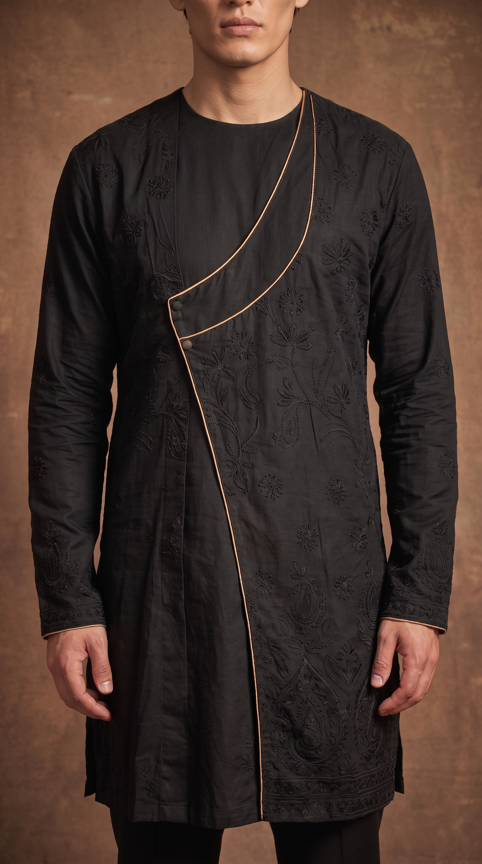 Noir Chikankari Mul Mul Kurta & Trouser Set