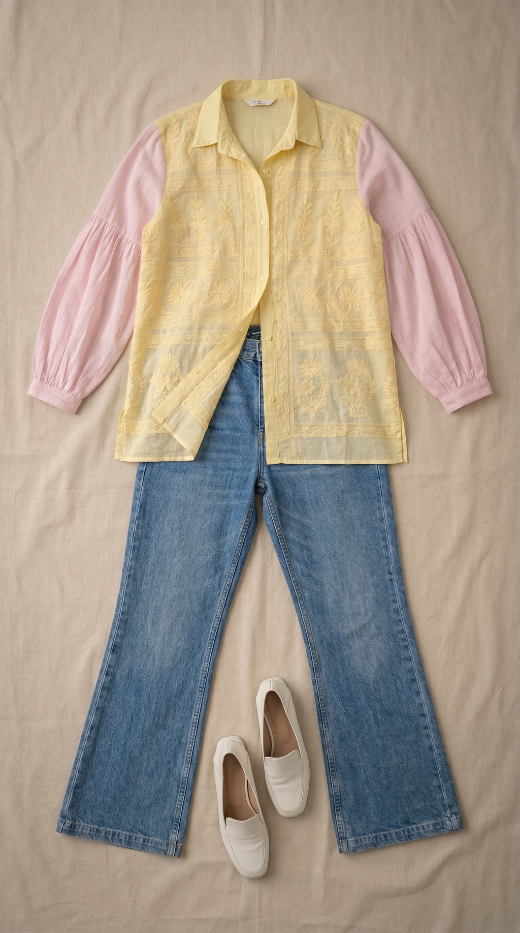 Kota Cotton Embroidered Shirt- Relaxed fit
