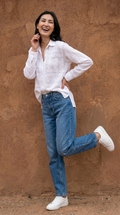 Kota Cotton Embroidered Shirt- Relaxed fit