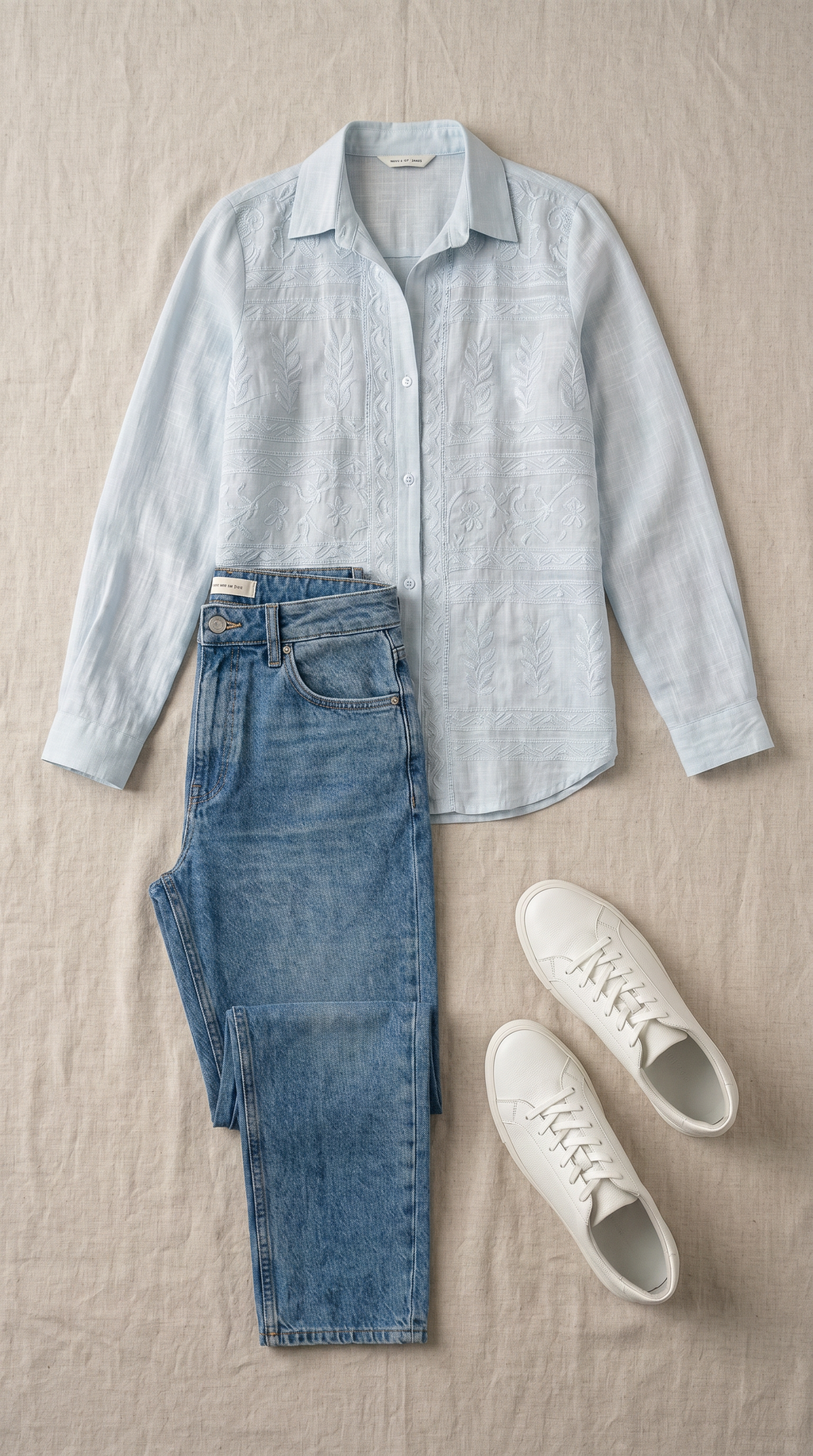 Kota Cotton Embroidered Shirt- Relaxed fit