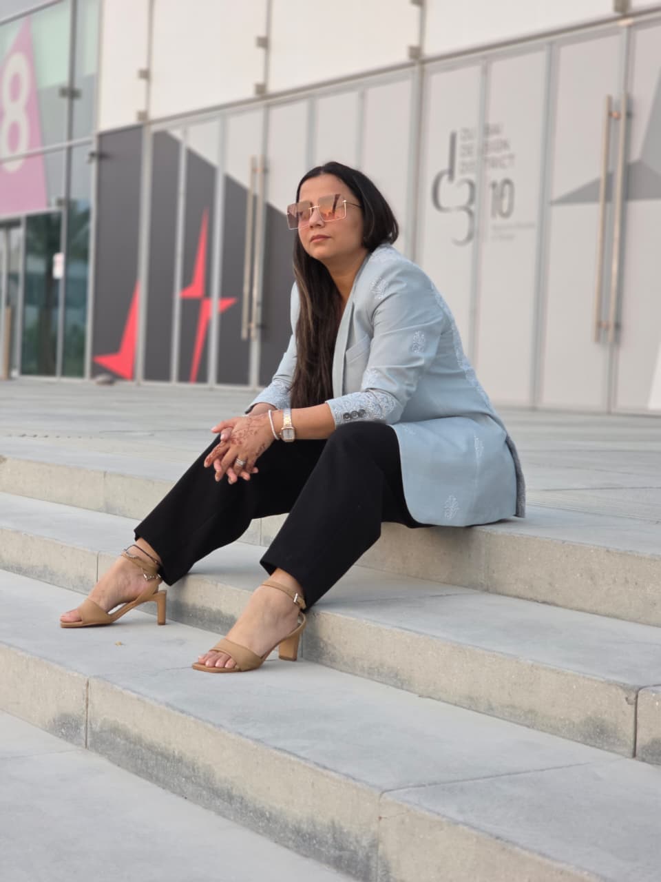 Bloom Chikankari Cotton Oversized Blazer