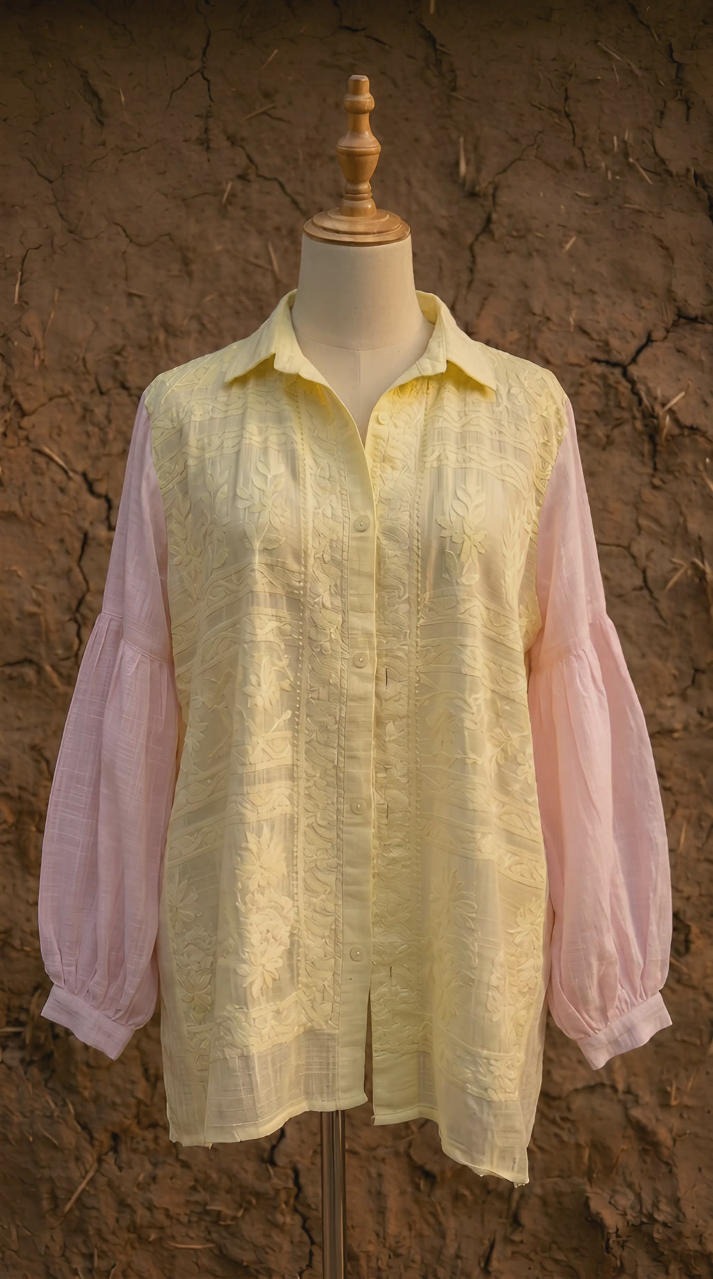 Kota Cotton Embroidered Shirt- Relaxed fit